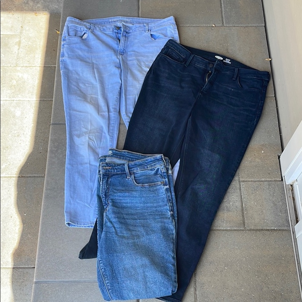 3 Pairs Old Navy Rockstar Skinny Jeans - 16